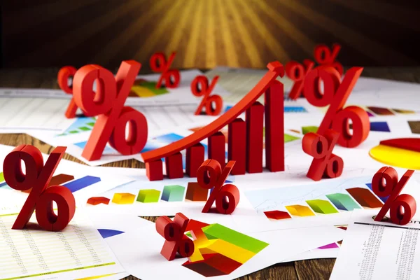 Business diagram, tillväxt, diagram, pil — Stockfoto