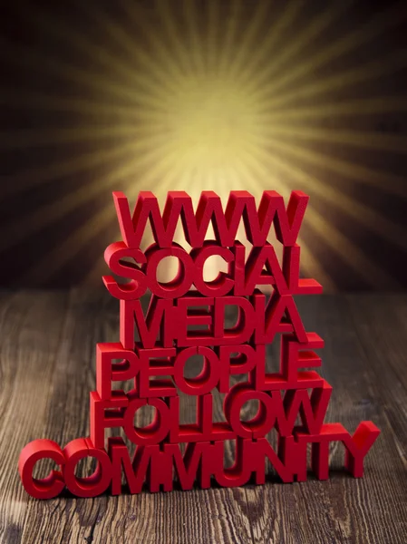 Internet concept with social media — Stock Photo, Image