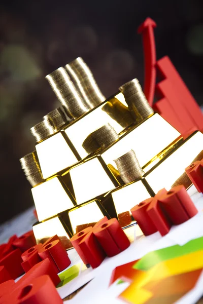 Pyramid from Golden Bars — Stock Photo, Image