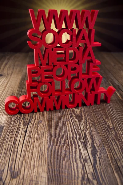 A szociális média internetes koncepció — Stock Fotó