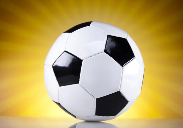 Soccer balls and sunset — Stock Photo, Image