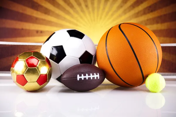 Sport equipment and balls — Stock Photo, Image