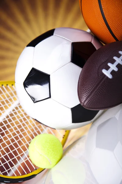 Sport equipment and balls — Stock Photo, Image