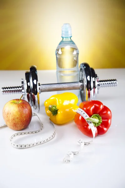 健身食品，饮食，蔬菜 免版税图库照片