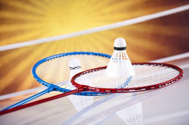 Badminton Raket üzerinde raketle