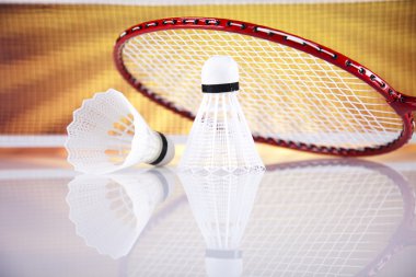Badminton Raket üzerinde raketle