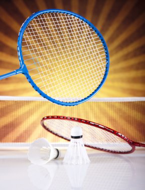 Badminton Raket üzerinde raketle