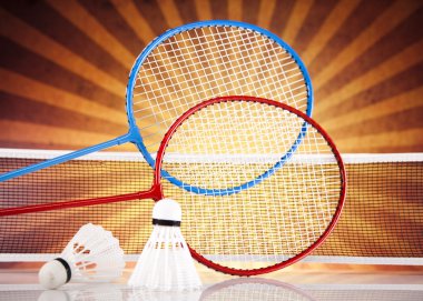 Badminton Raket üzerinde raketle