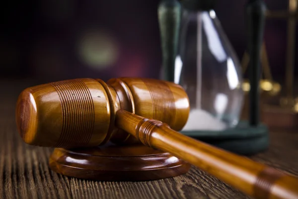 Judges wooden gavel, law — Stock Photo, Image
