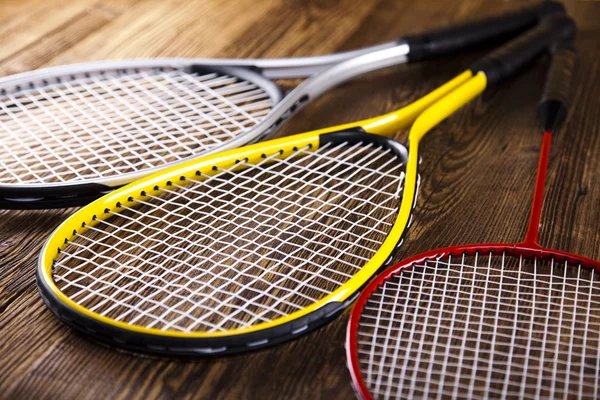 Badminton rackets — Stock Photo, Image