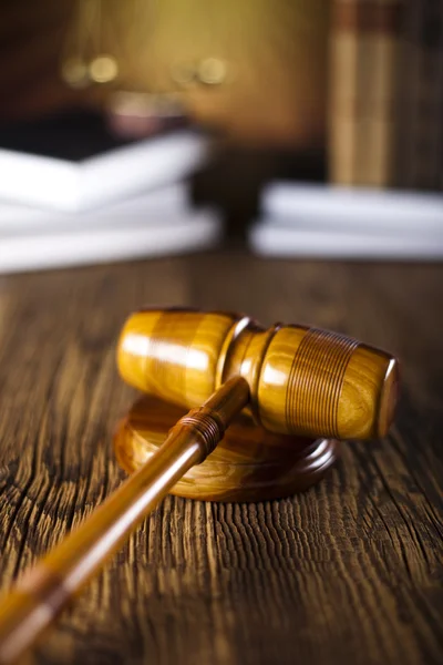 Judges wooden gavel, law — Stock Photo, Image