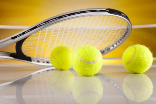 网球 & 球拍 — 图库照片