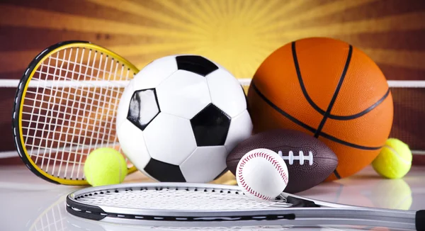 Sport equipment and balls — Stock Photo, Image