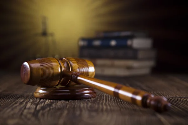 Judges wooden gavel, law — Stock Photo, Image