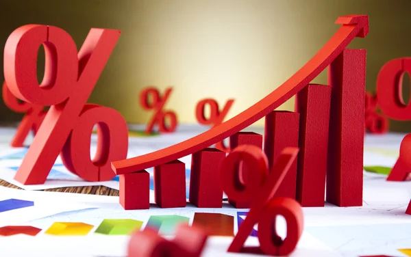 Gráfico de negócios no gráfico — Fotografia de Stock