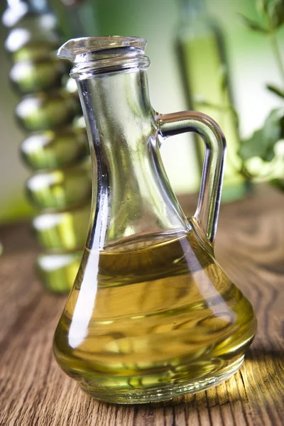 Olive oil bottles — Stock Photo, Image