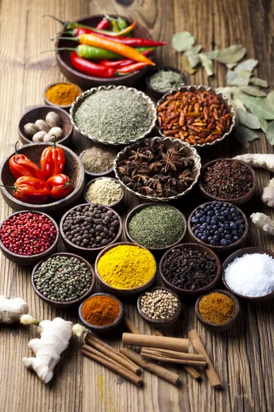 Spices on a table — Stock Photo, Image