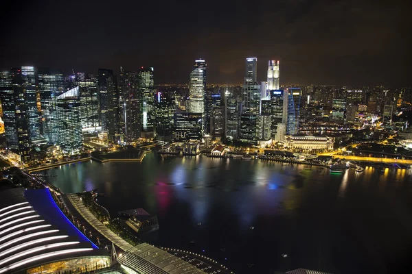 Noche Singapur — Foto de Stock