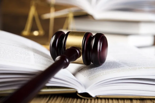 Legal gavel on a law book — Stock Photo, Image