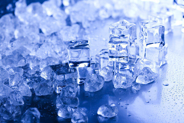 Ice and ice cubes