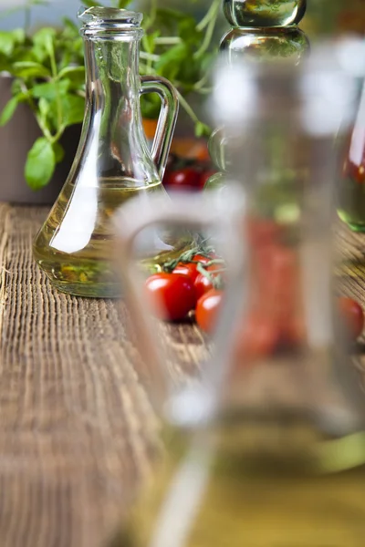 Carafe of Olive oil — Stock Photo, Image