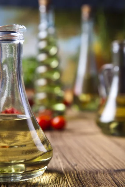 Olivový olej s rajčaty — Stock fotografie