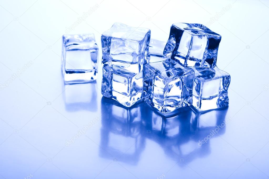 Cold ice cubes