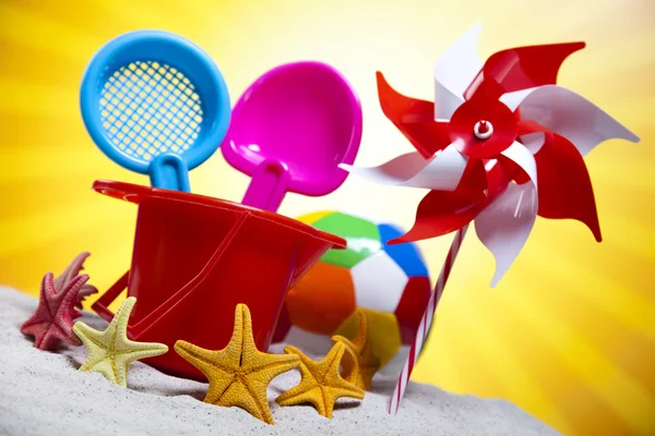 Plastic toys with starfishes — Stock Photo, Image