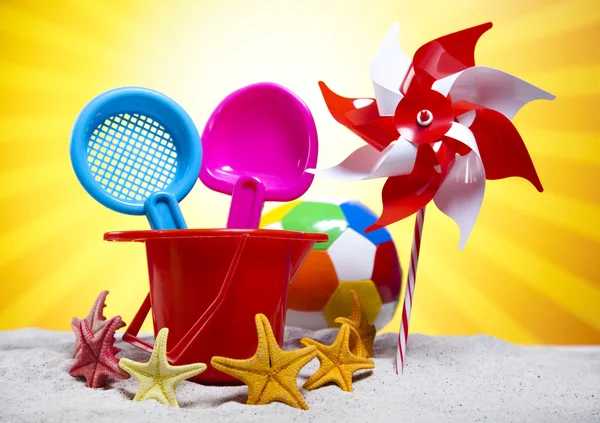 Plastic toys with starfishes — Stock Photo, Image