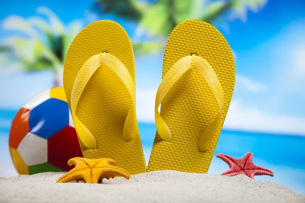 Färgglada flip flops — Stockfoto