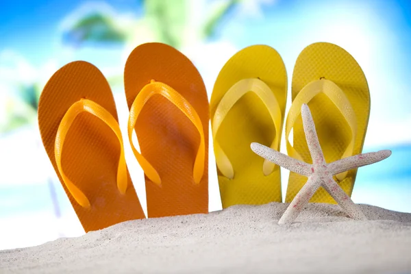 Renkli flip flop — Stok fotoğraf