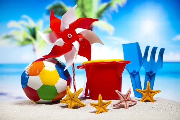 Plastic toys with starfishes — Stock Photo, Image