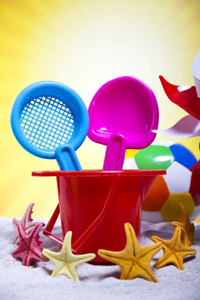 Plastikspielzeug mit Seesternen — Stockfoto