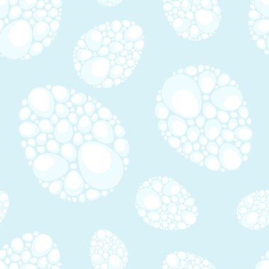 Paskalya yumurtaları hafif mavi seamless modeli