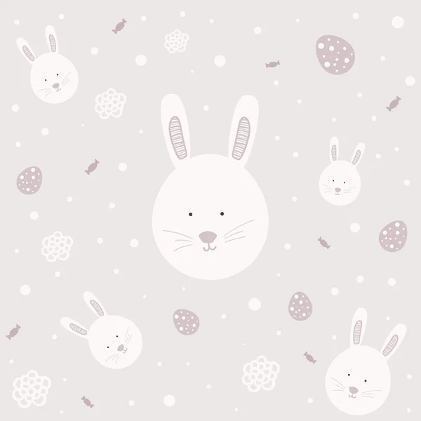 Easter bunny seamless pattern — Stock Vector