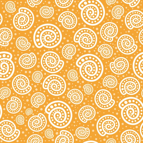 Shell seamless pattern on spotted background — Stock Vector