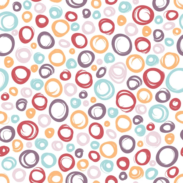 Seamless multicolor pattern with circles. — Stock Vector