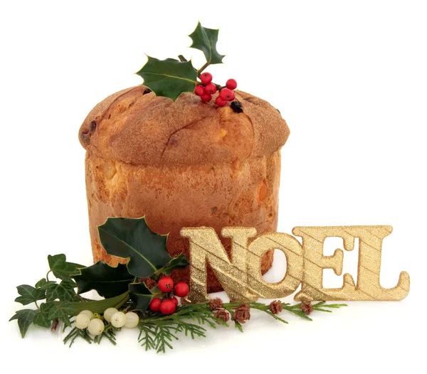 Panettone pastel de Navidad —  Fotos de Stock