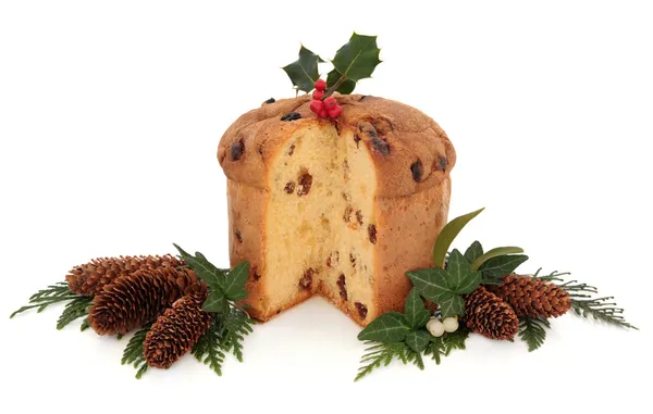 Panettone kerst cake — Stockfoto