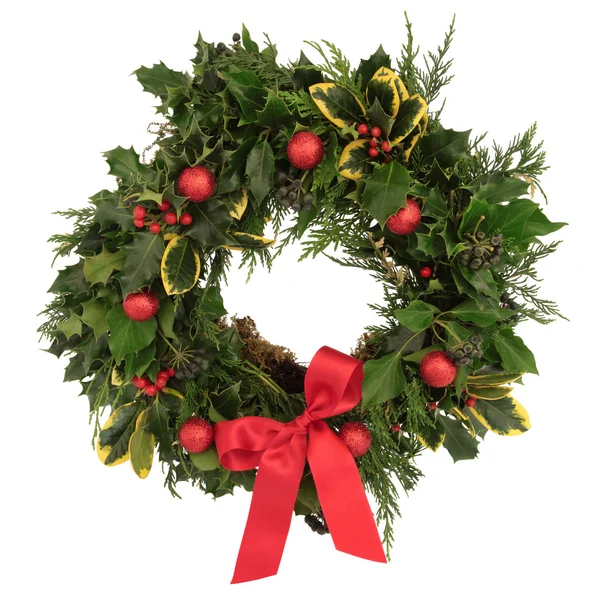 Christmas Decorative Wreath — Stock Photo, Image