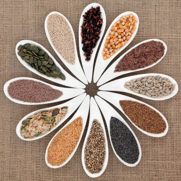 Muestreo de alimentos de semillas — Foto de Stock