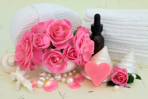 Růže kosmetika — Stock fotografie