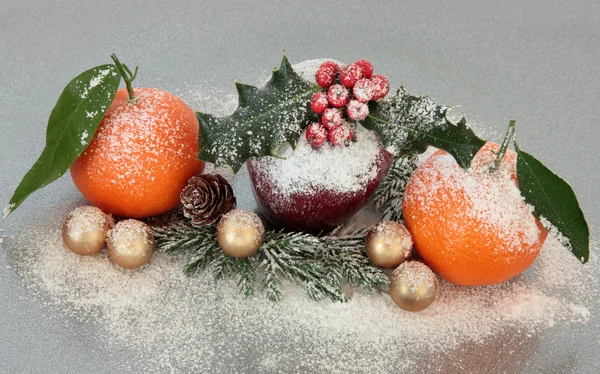 Christmas Fruit Decoration — Stock Photo, Image