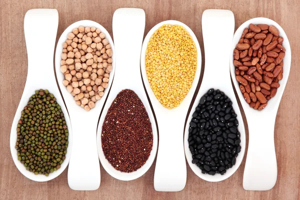 Pulses In Spoons — Stock Photo, Image