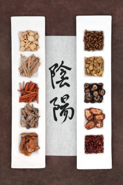 Yin and Yang Herbal Medicine clipart