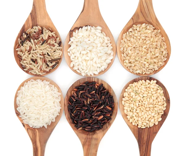 Variedades de arroz — Fotografia de Stock