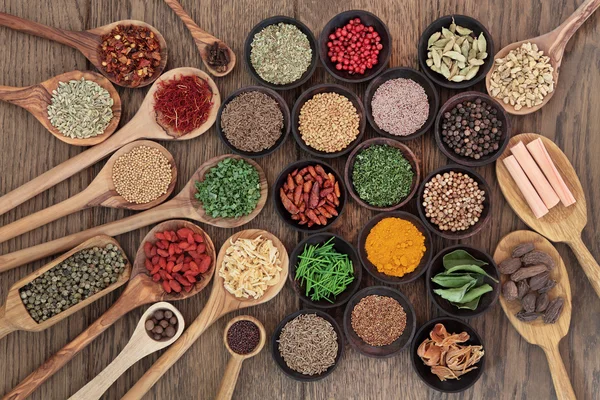 Healthy Herbs and Spices — Stock Photo, Image
