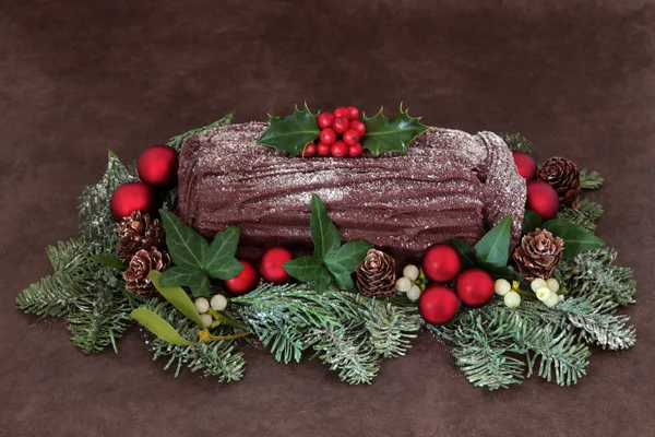 Yuletide Log — Stock Photo, Image