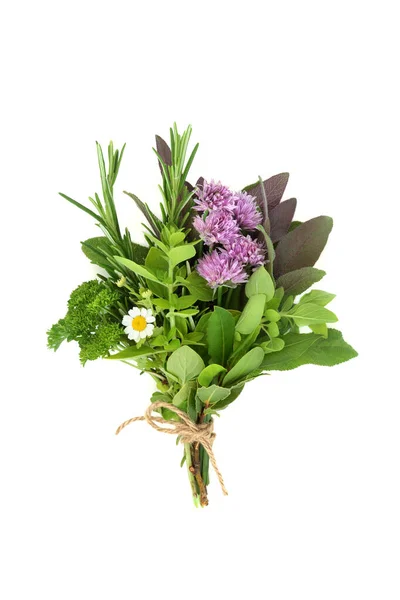 Herbs Tied Bunch Food Seasoning Fresh Organic Ingredients Also Used — Foto Stock