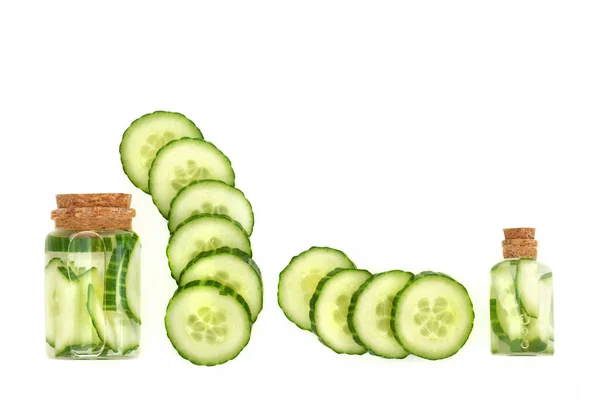 Cuidado Piel Pepino Hidratante Tratamiento Belleza Para Refrescante Limpieza Calmante —  Fotos de Stock